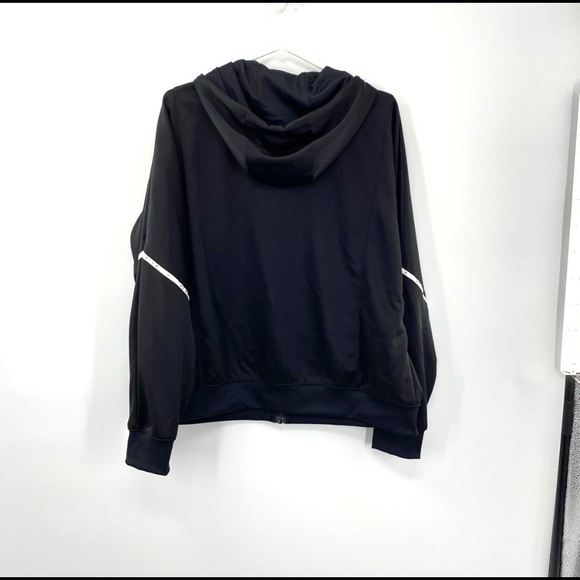Nike Dry-Fit Long Sleeve Full Zip ‘Black/White’ Jacket Woman’s Size Large - Picture 2 of 3